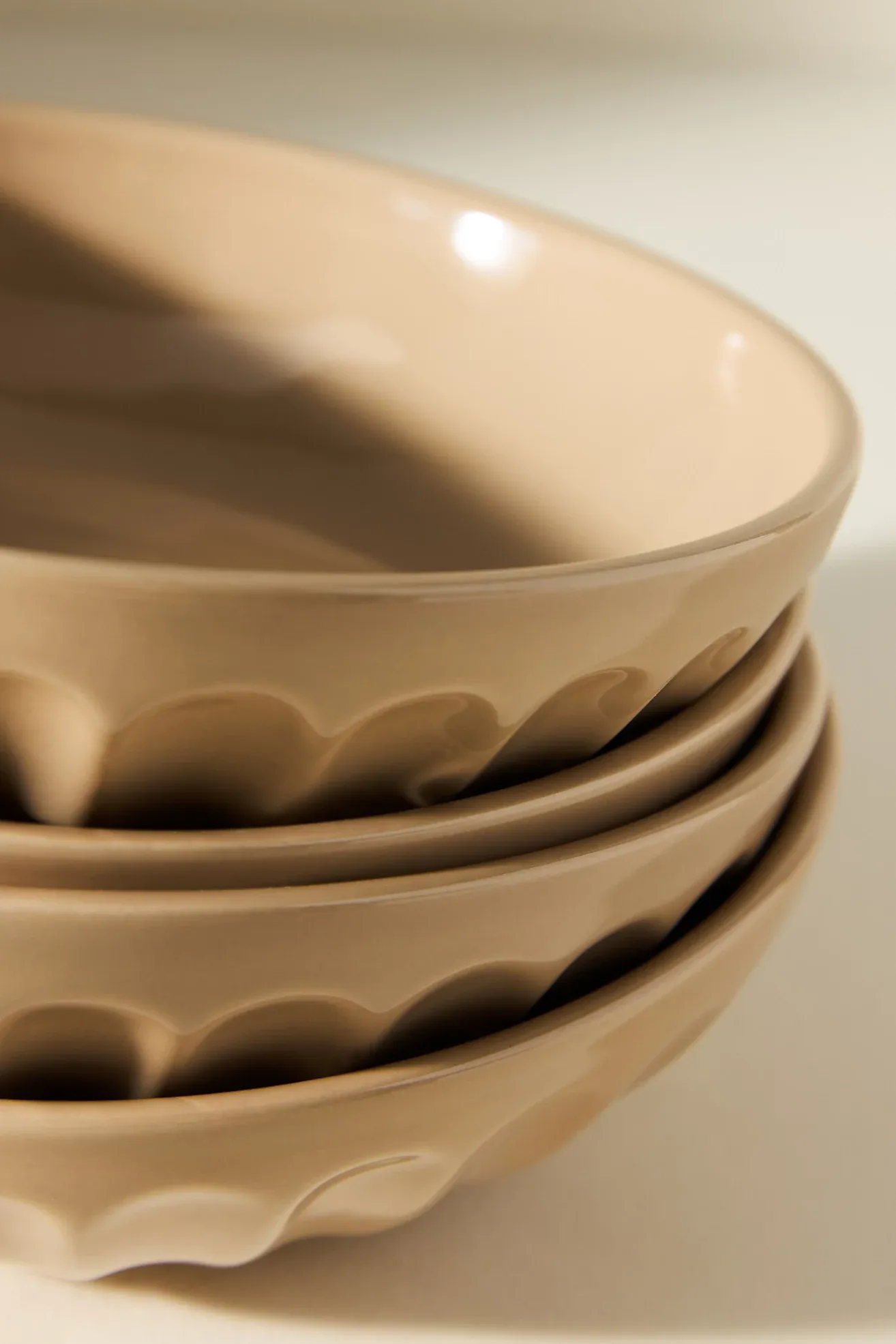 The Latte Stoneware Pasta Bowls, Set of 4: Amelie Edition
