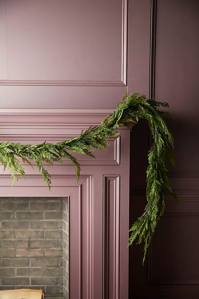 Faux Cedar Garland, Evergreen 72-180