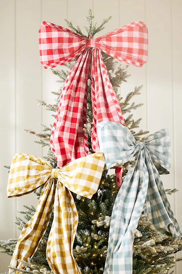 Gingham Bow Tree Topper