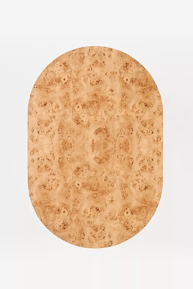 Scout Burl Wood Fluted Coffee Table