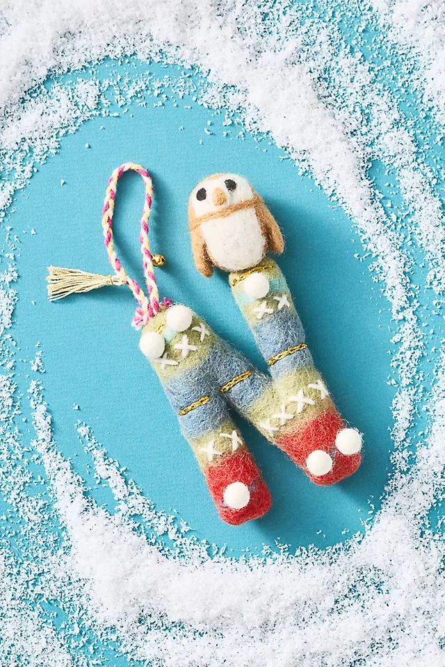 Forest Friends Monogram Wool Felt Ornament