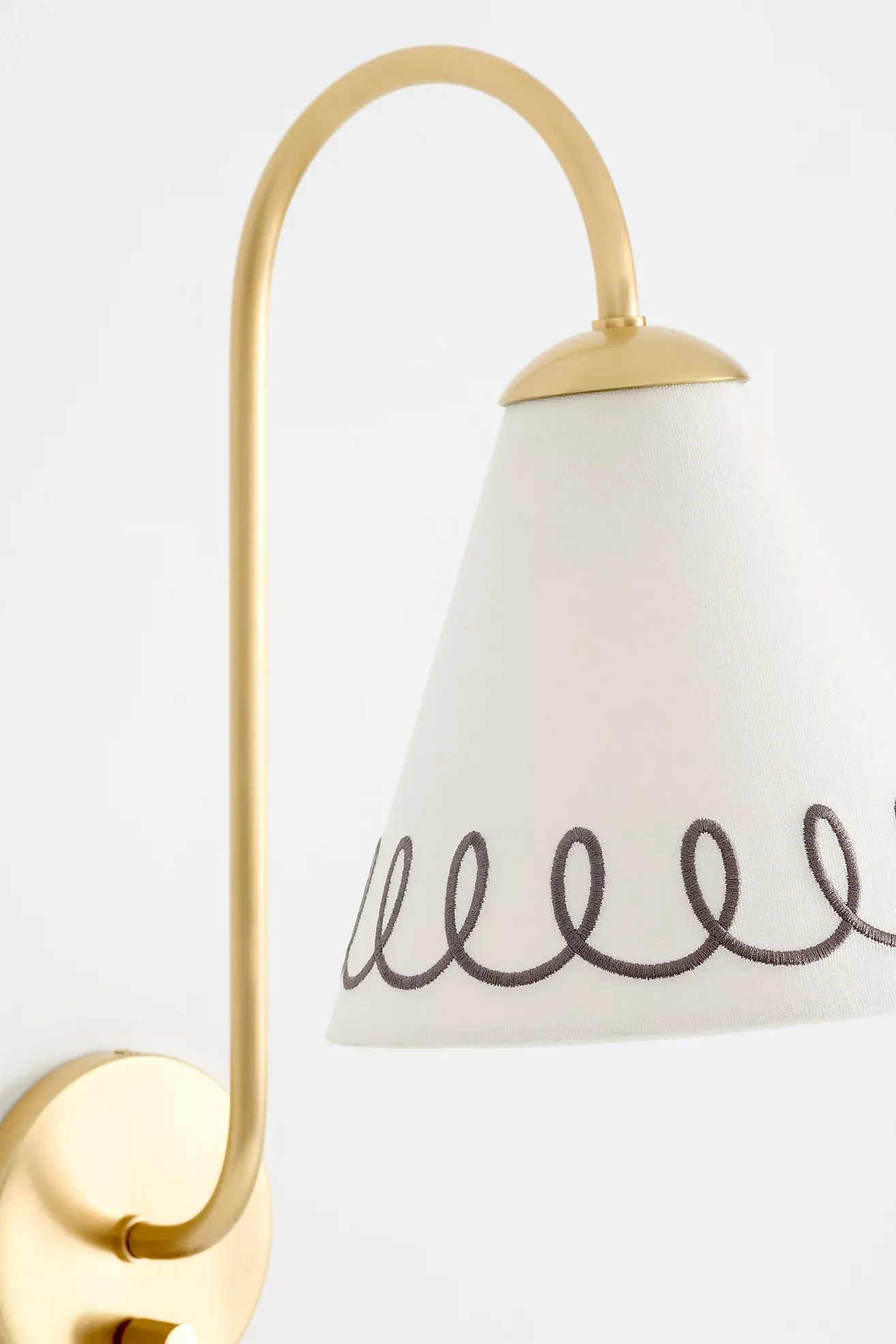Maeve Embroidered Loop Shaded Sconce Wall Light