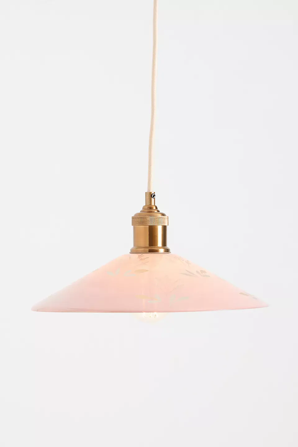 Painted Leaf Glass Pendant