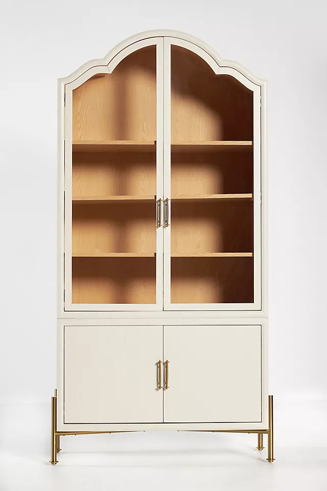 Livia Glass & Wood Storage Hutch