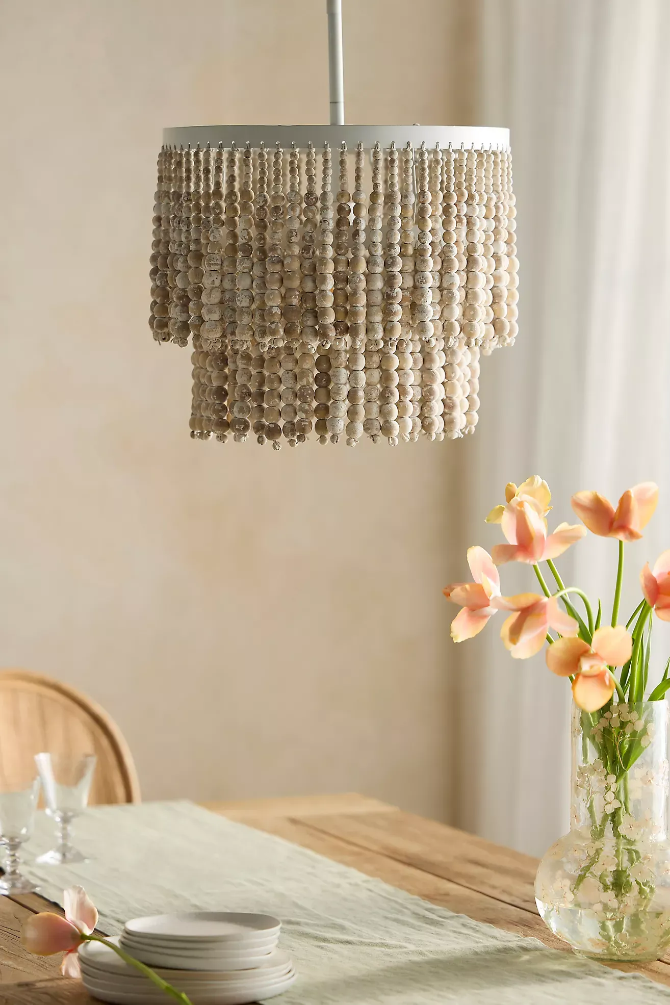 Beaded Flush Mount Ceiling Light