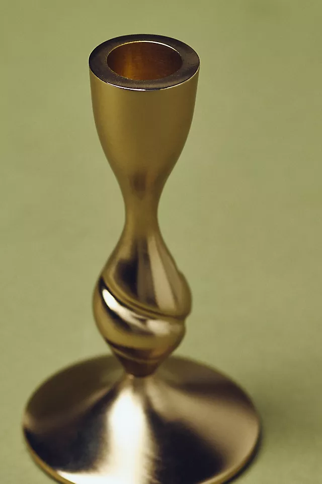 Naya Tinted Brass Lacquer Taper Candle Holder