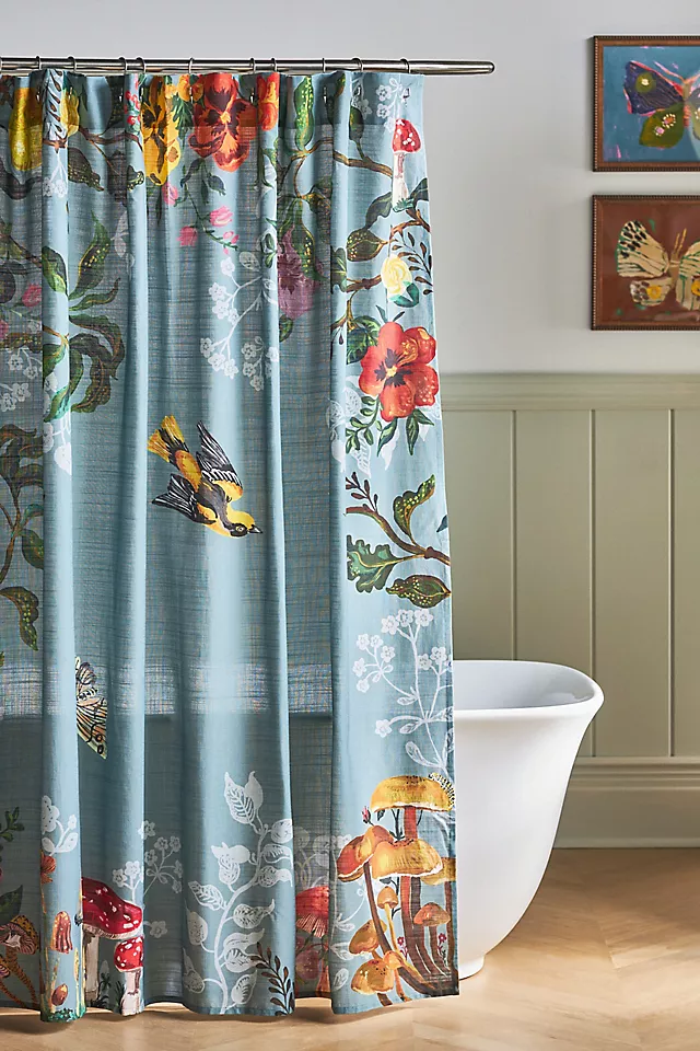 Nathalie Lete Marais Organic Cotton Shower Curtain