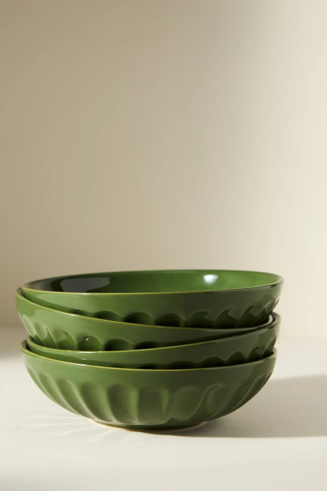 The Latte Stoneware Pasta Bowls, Set of 4: Amelie Edition