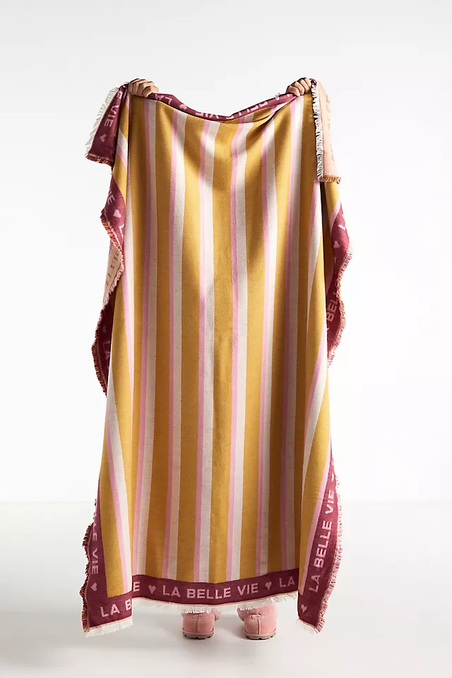 Woven Jacquard Patterned Throw Blanket