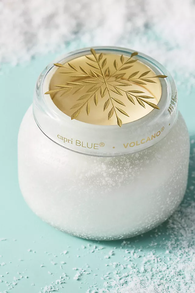 Capri Blue Volcano Snowflake Glass Candle