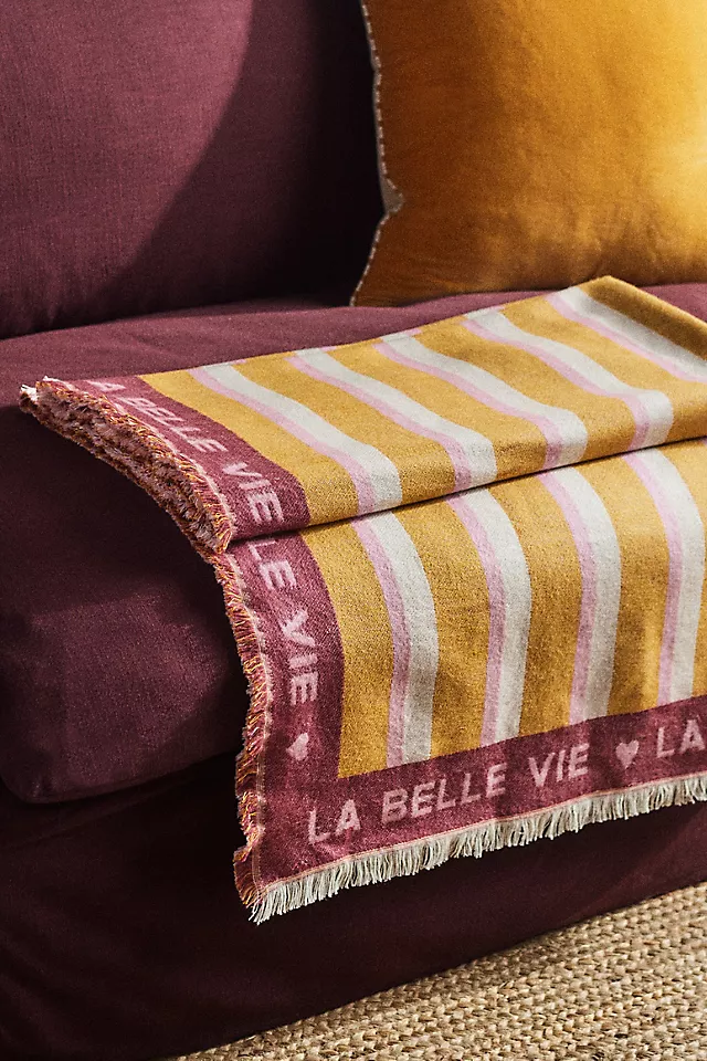 Woven Jacquard Patterned Throw Blanket