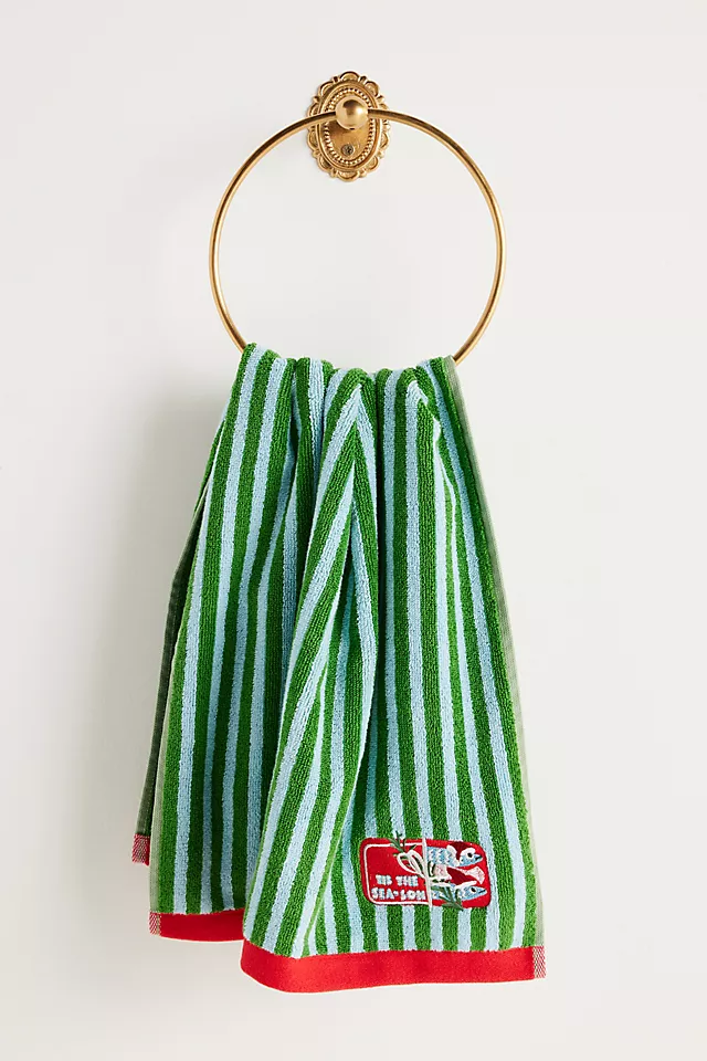 Tis the Season Embroidered Icon Hand Towel