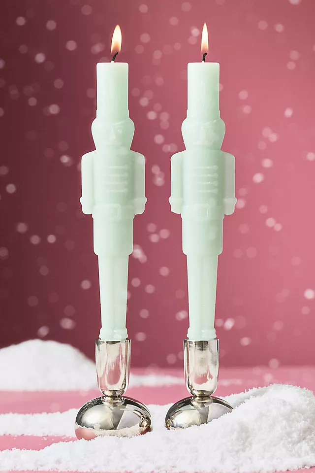 Nutcracker Taper Candles, Set of 2
