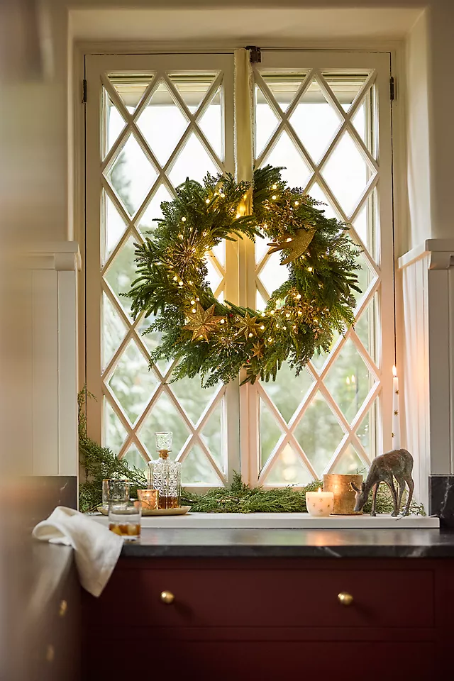 Faux Mixed Evergreen Wreath