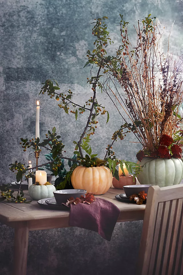 Ceramic Pumpkin Planter, Mini