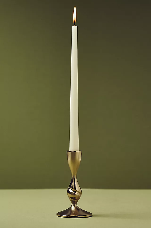 Naya Tinted Brass Lacquer Taper Candle Holder