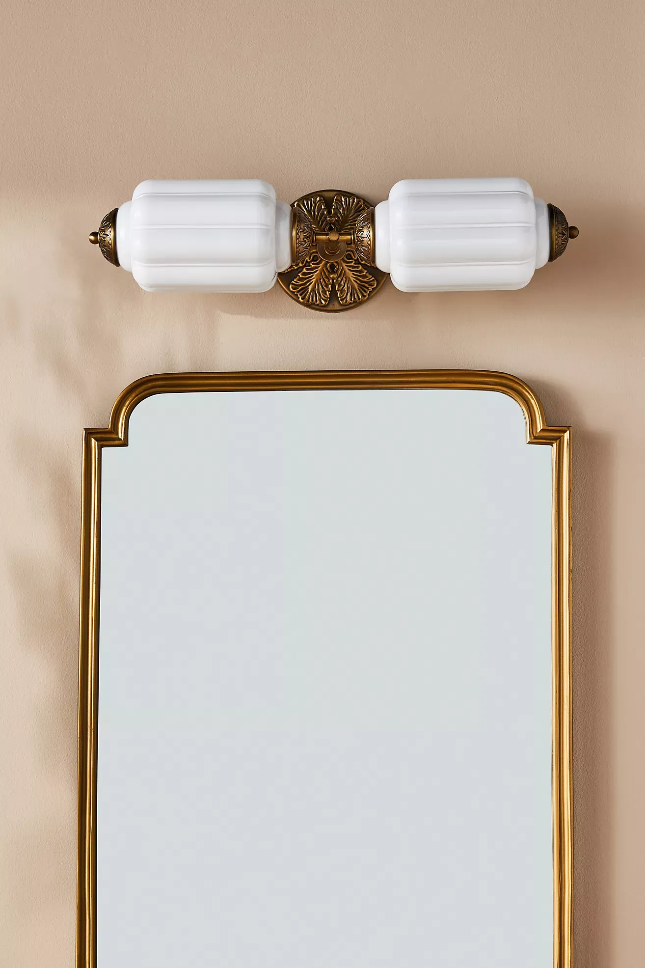 The Eloise Scallop Milk Glass Vanity Sconce Wall Light