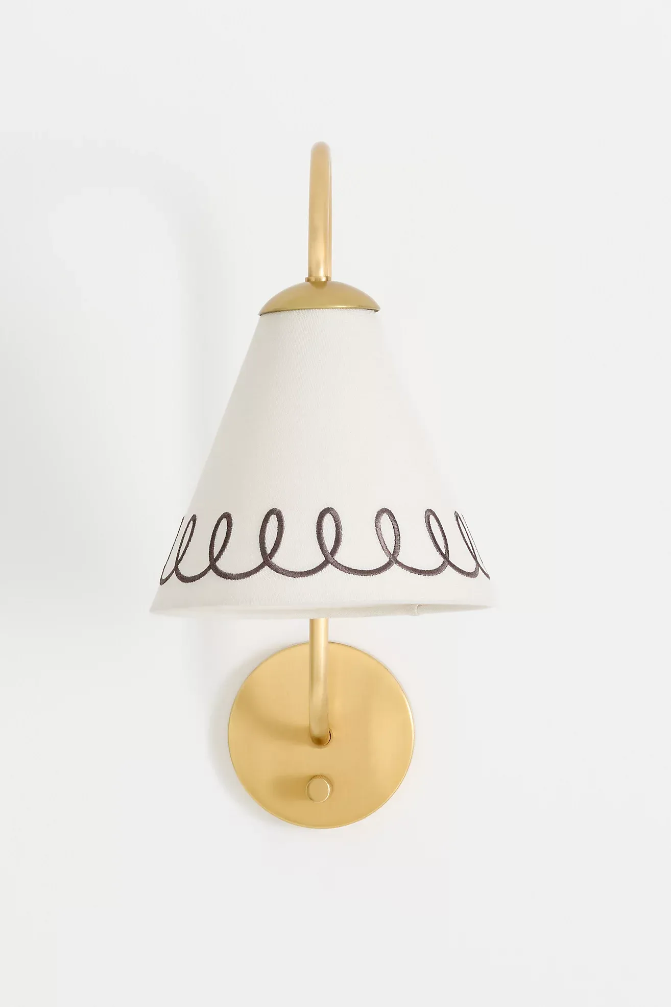Maeve Embroidered Loop Shaded Sconce Wall Light