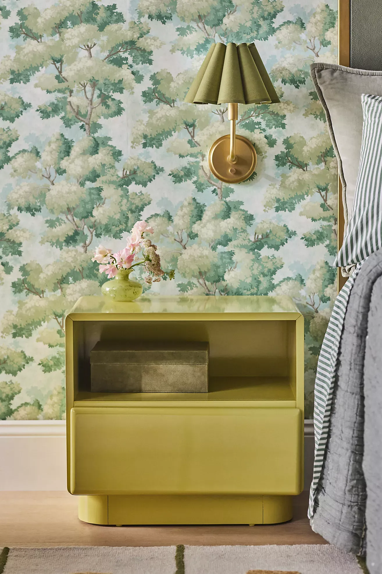 Polly Scalloped Shaded Metal Sconce Wall Light