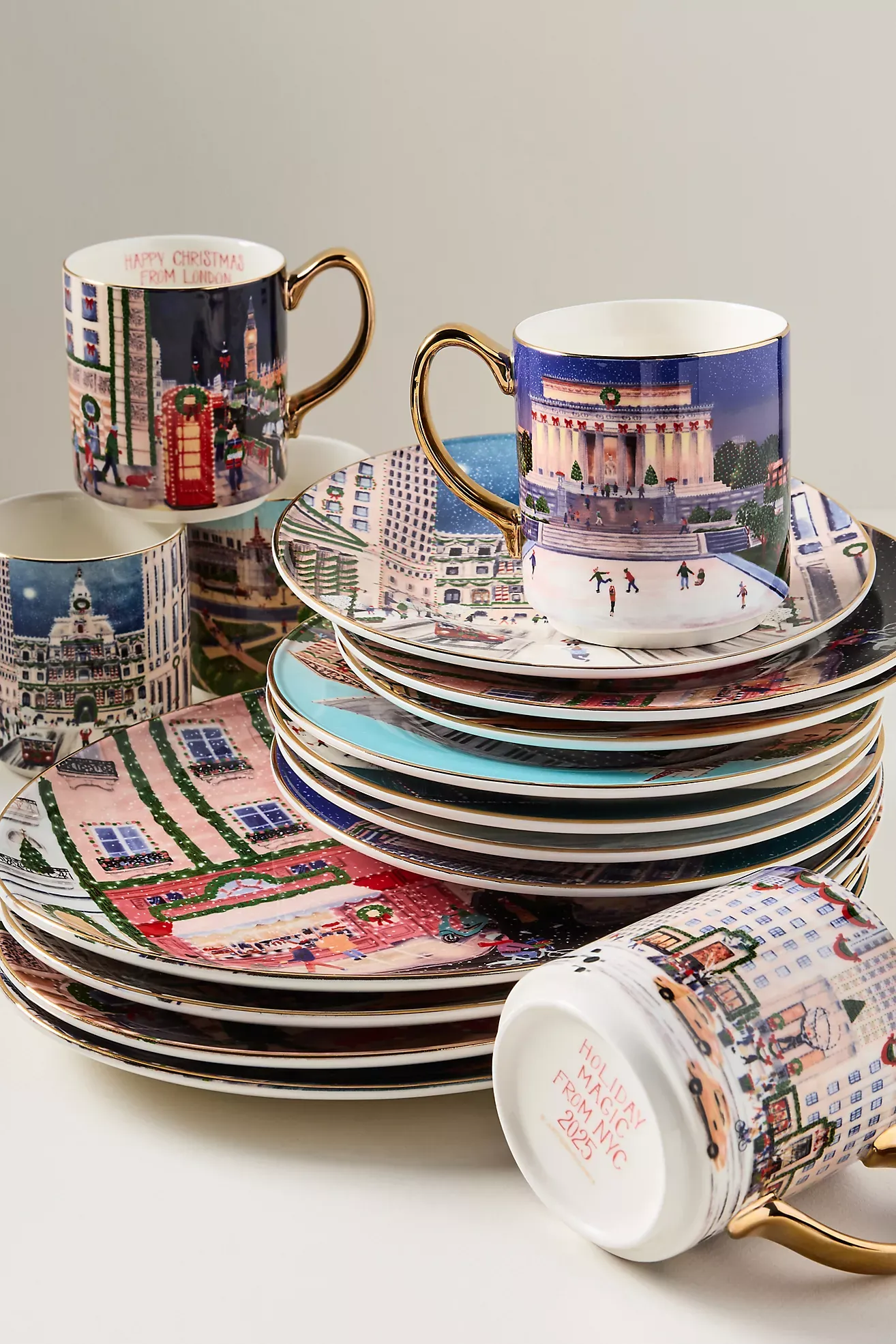 Holiday in the City Stoneware Platter