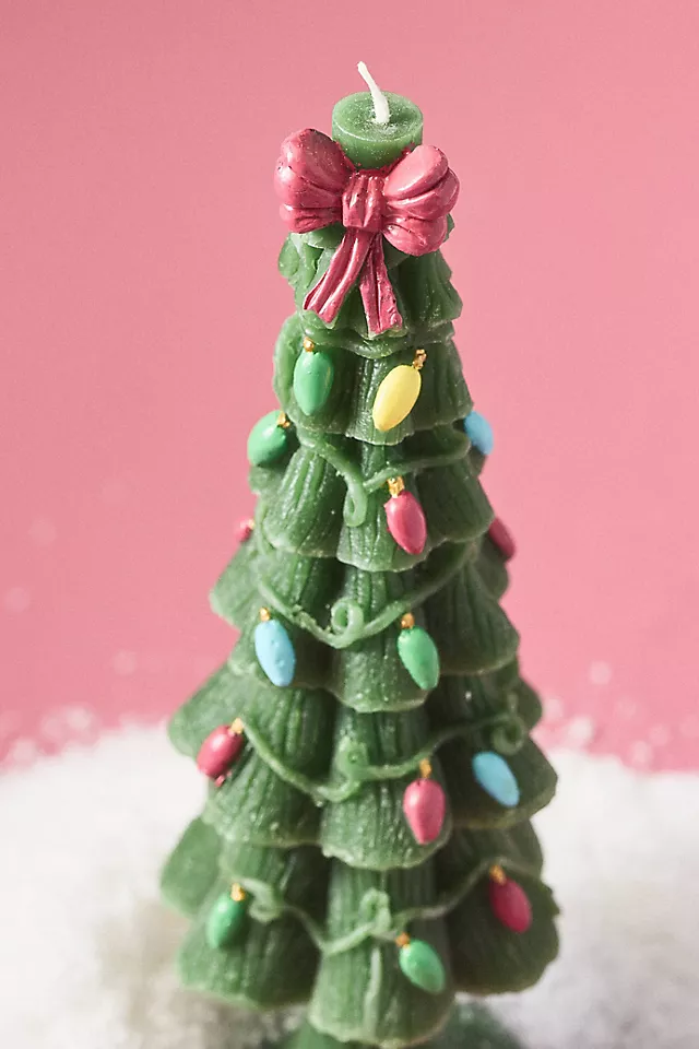 Festive Tree Decorative Shaped Wax Candle