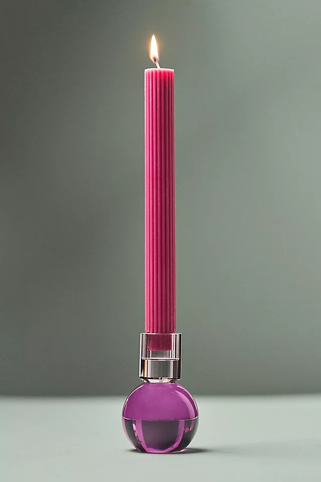 Modern Cut Glass Candle Holder