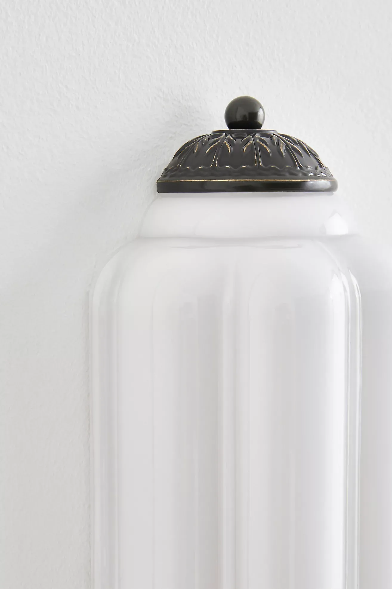 The Eloise Scallop Milk Glass Flush Sconce Wall Light