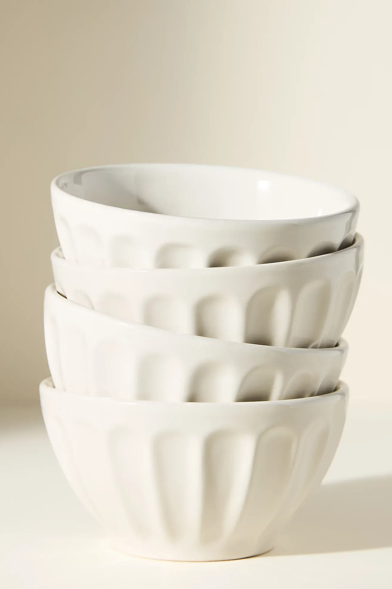 The Latte Stoneware Cereal Bowls, Set of 4: Amelie Edition