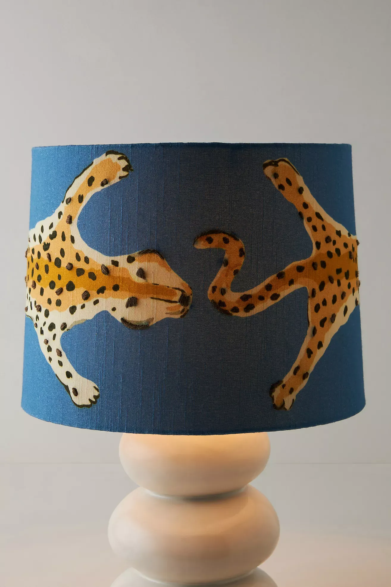 Dana Gibson Leopard Drum Lamp Shade