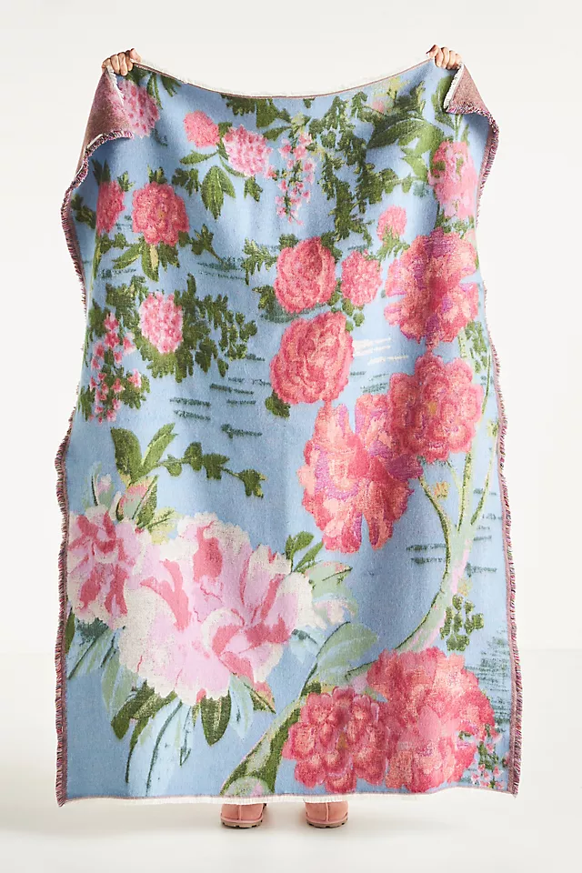 Woven Jacquard Patterned Throw Blanket