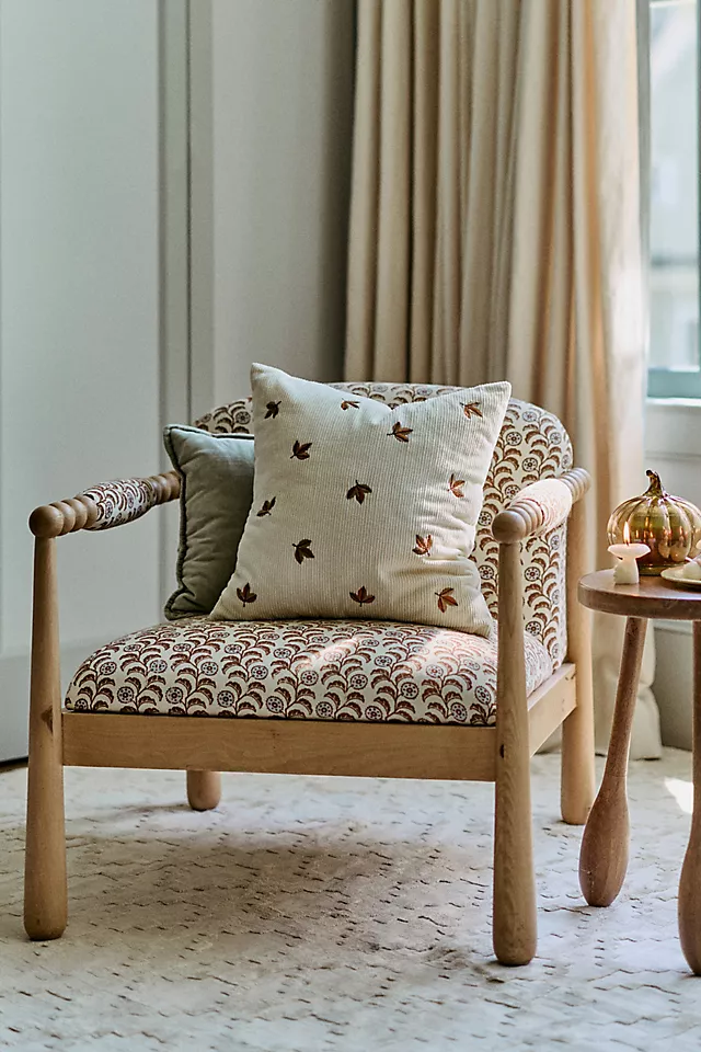 Velvet Corduroy Embroidered Icon Pillow