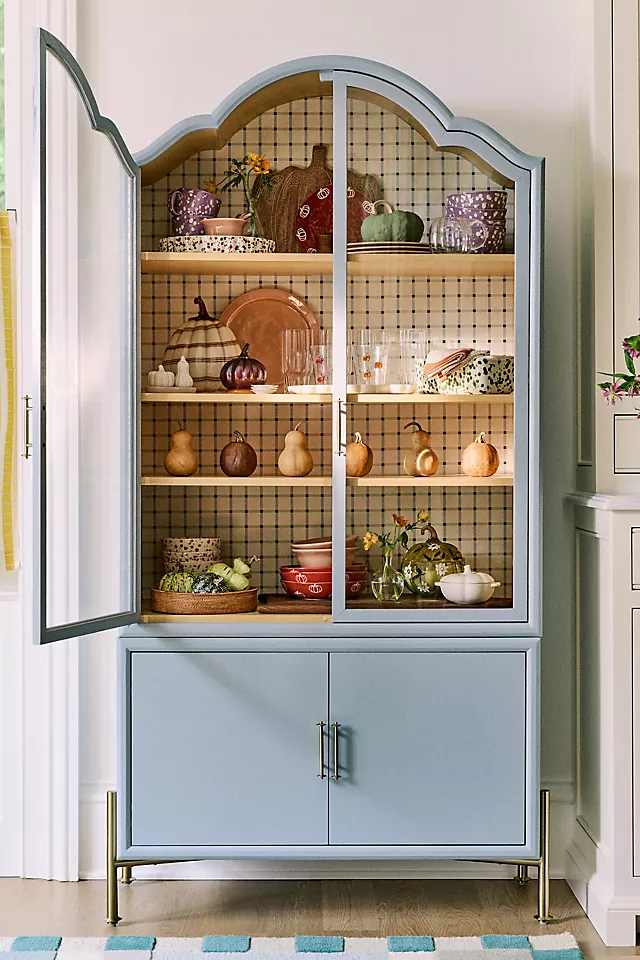 Livia Glass & Wood Storage Hutch