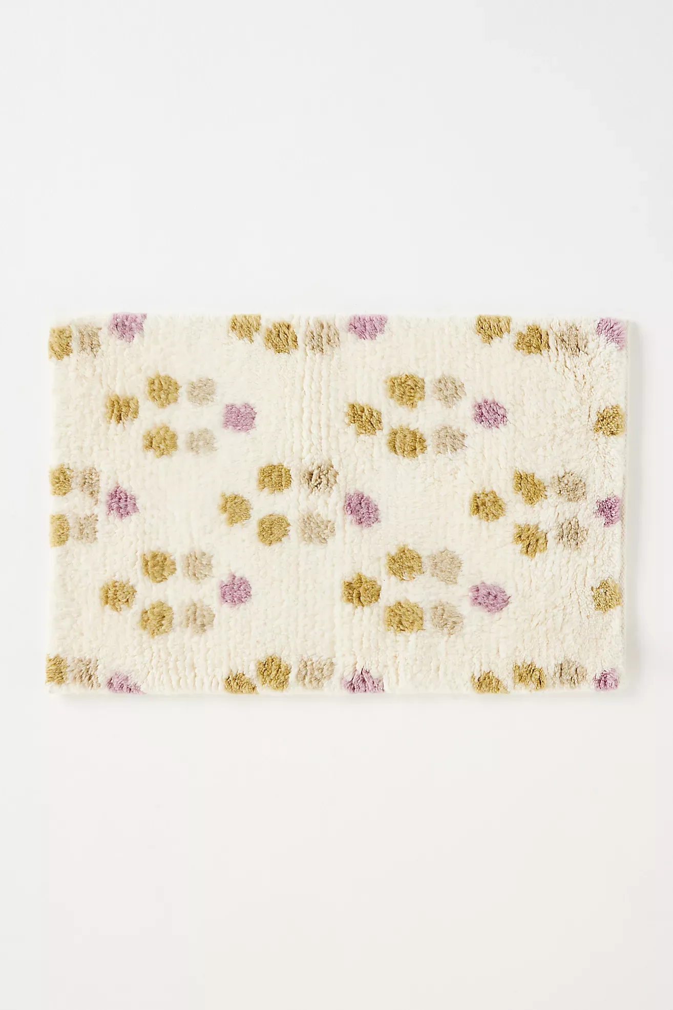 Dottie Tufted Wool Shag Dotted Rug