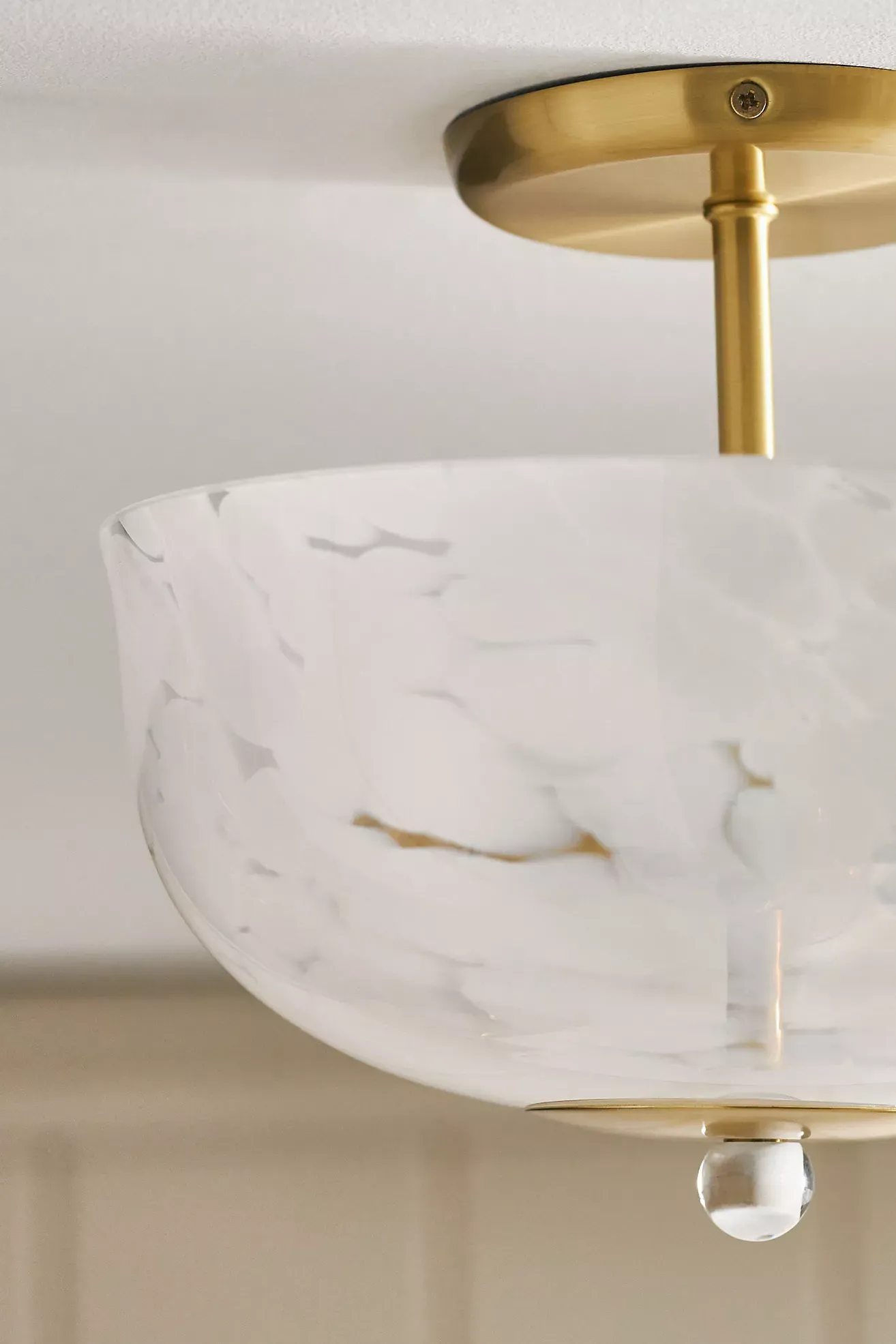 Marguerite Dotted Glass Flush Mount