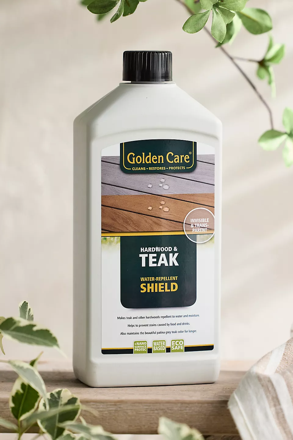 Golden Care Hardwood + Teak Water-Repellent Shield