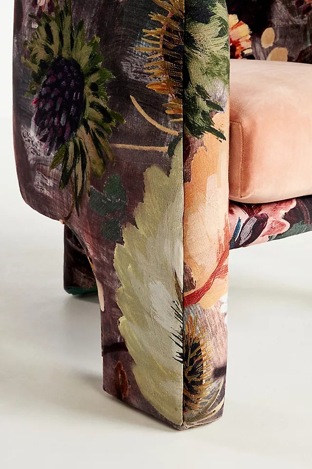 Effie Lena Velvet Tripod Chair