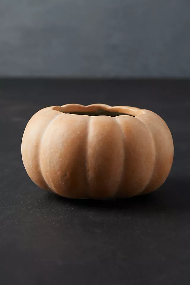 Ceramic Pumpkin Planter, Mini