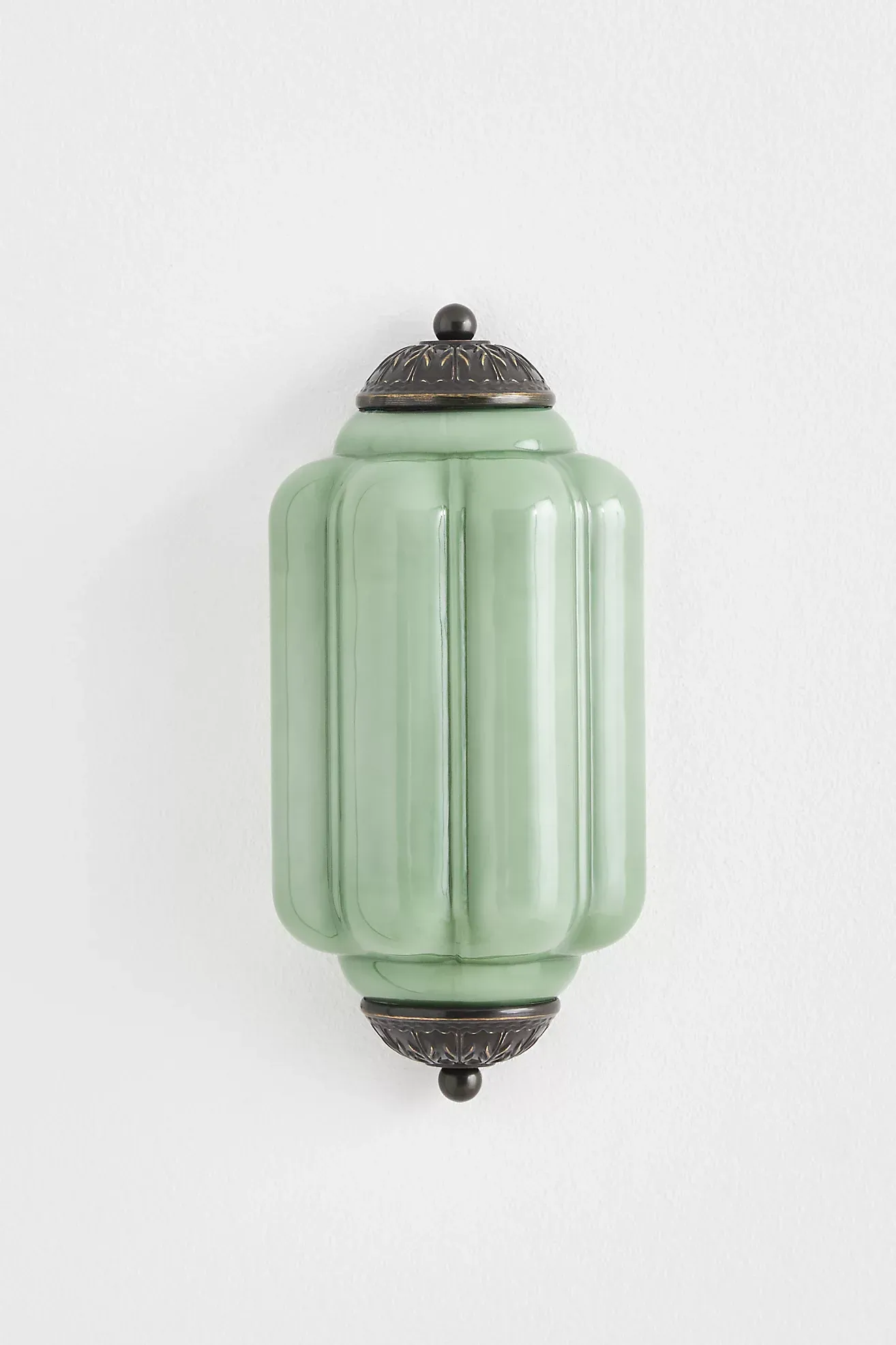 The Eloise Scallop Milk Glass Flush Sconce Wall Light