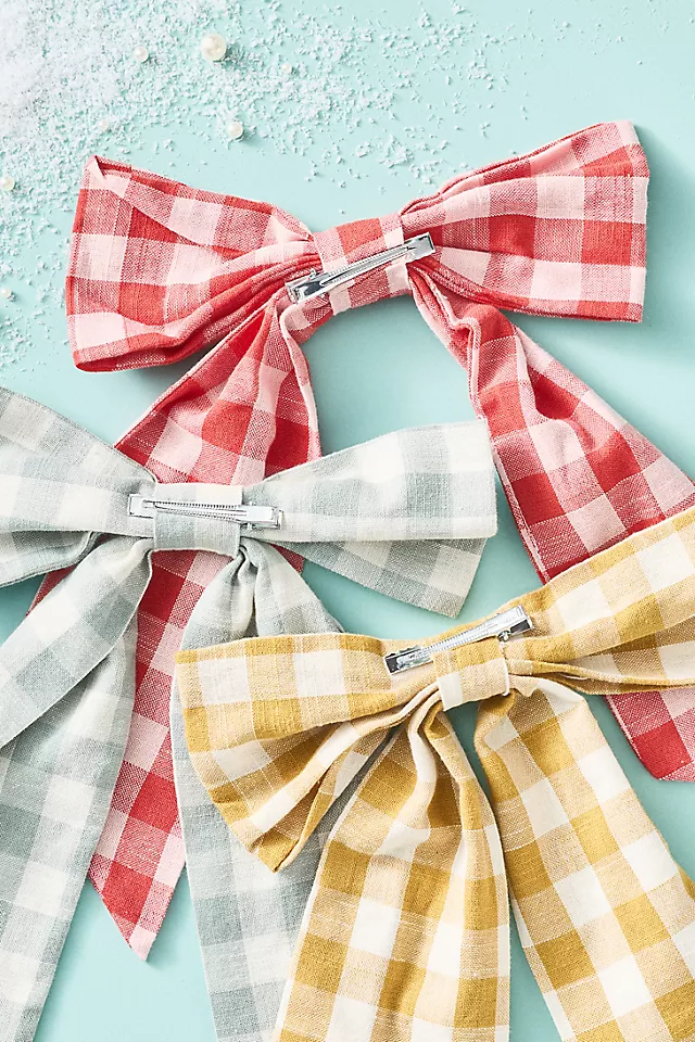 Gingham Bow Ornament