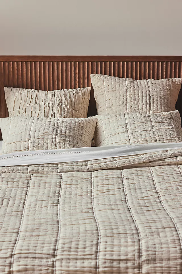 Striped Cotton Gauze Coverlet