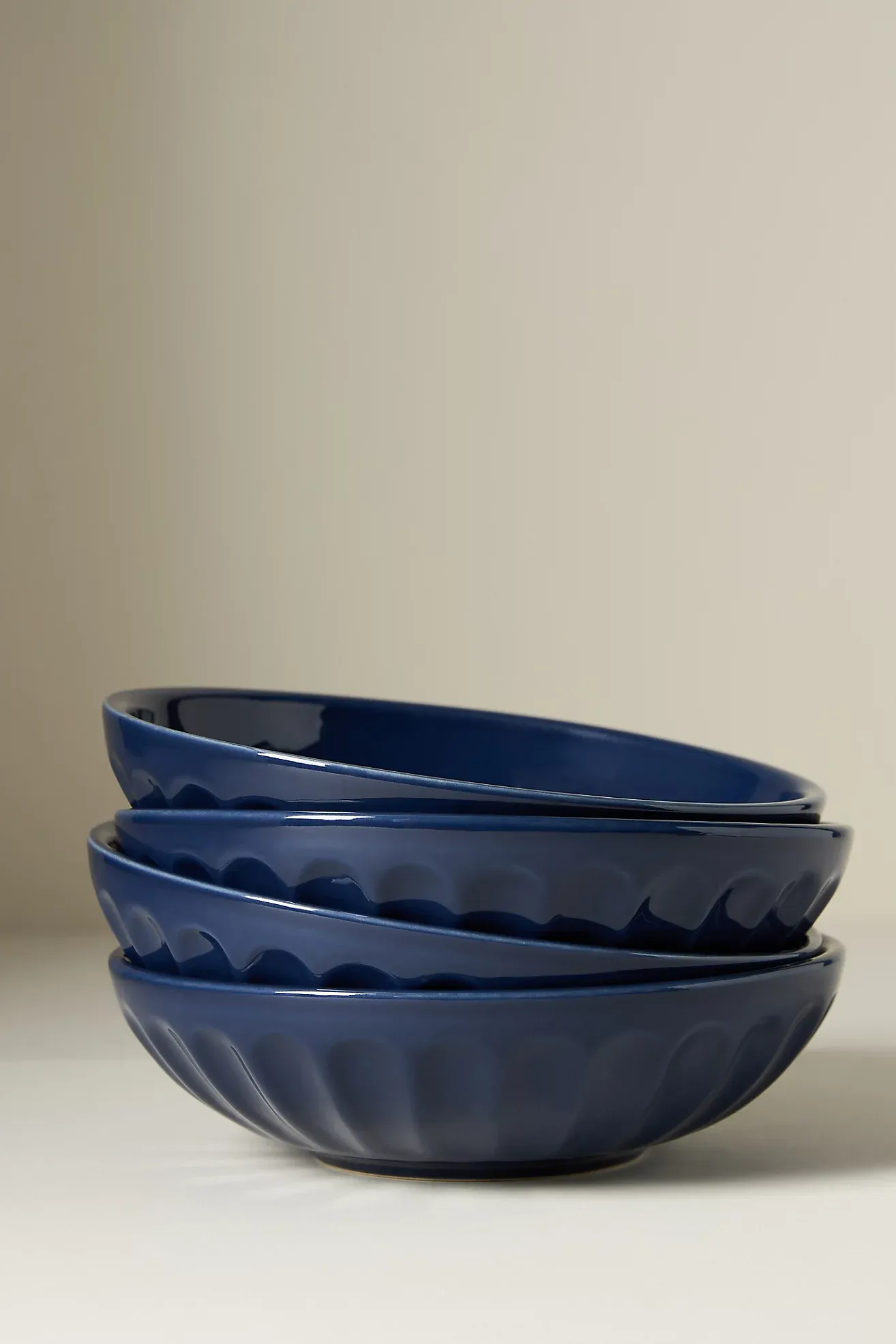 The Latte Stoneware Pasta Bowls, Set of 4: Amelie Edition