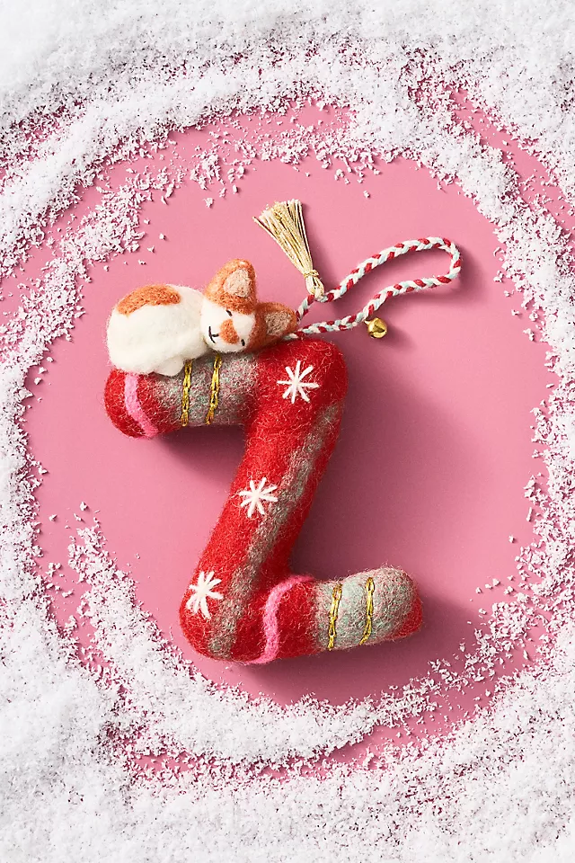 Forest Friends Monogram Wool Felt Ornament