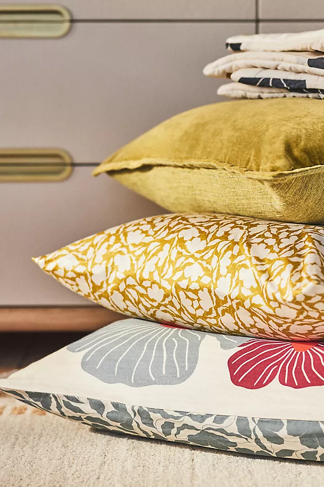 McKenzie Parrott Organic Cotton Sateen Floral Printed Sheet Set