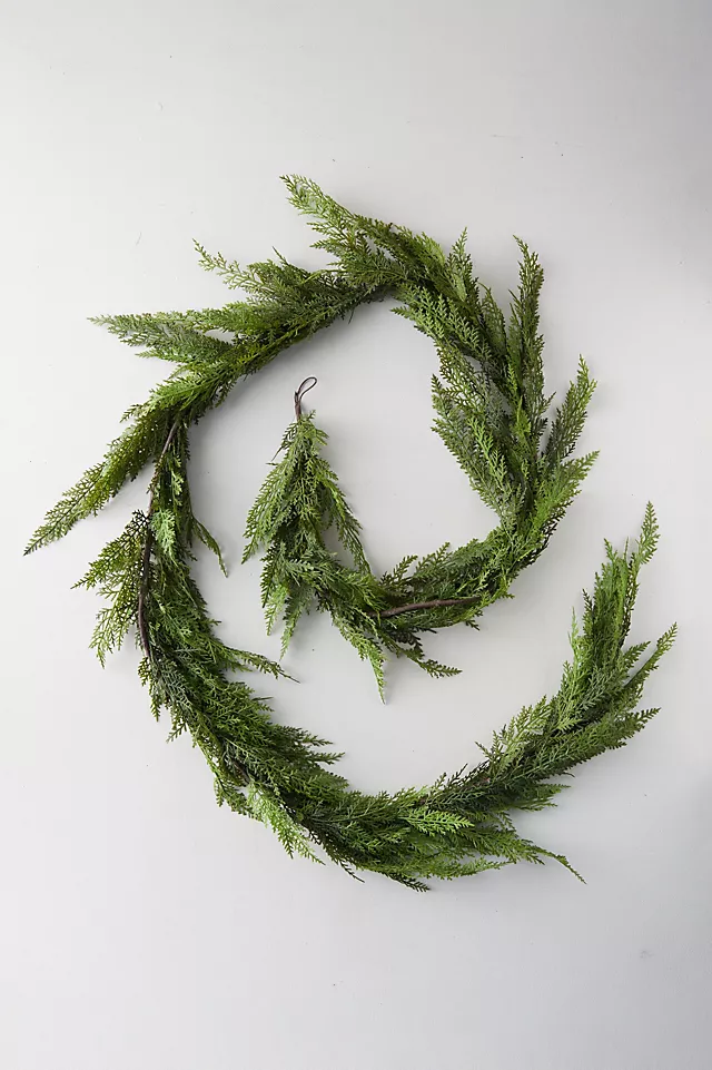 Faux Cedar Garland, Evergreen 72-180