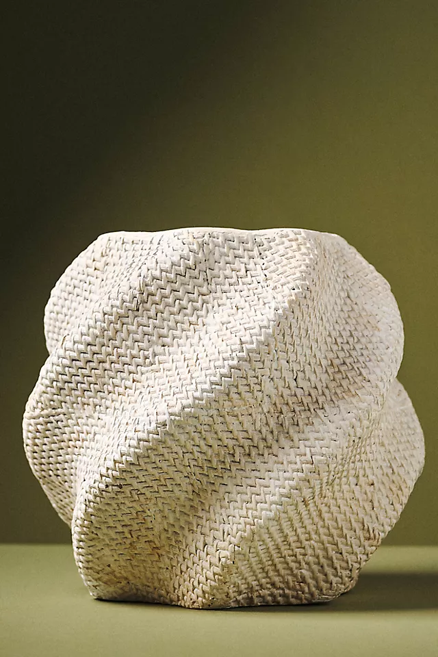 Lennon Twist Textured Cement Pot
