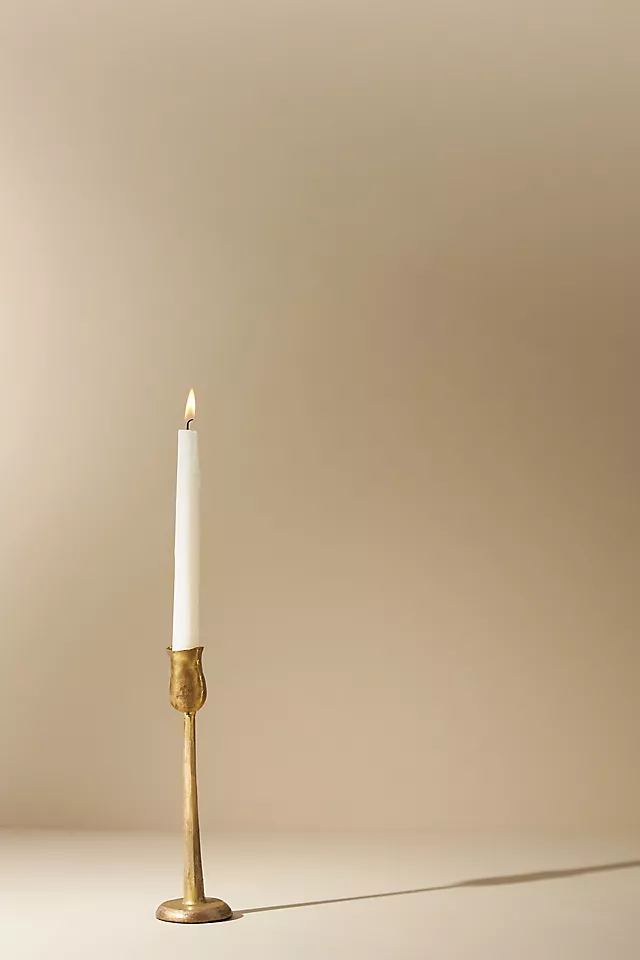 Aurora Gold Metal Taper Candle Holder