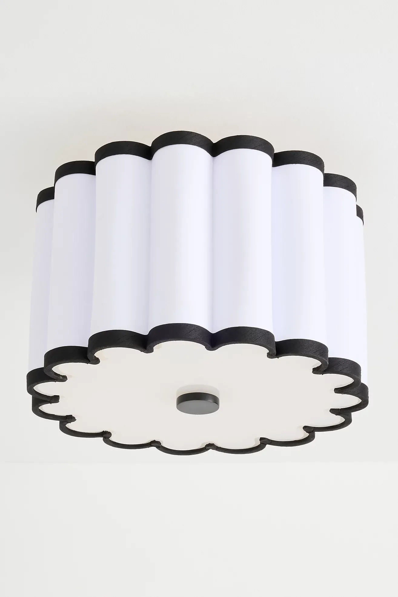 Maeve Scalloped Fabric Flush Mount Ceiling Light