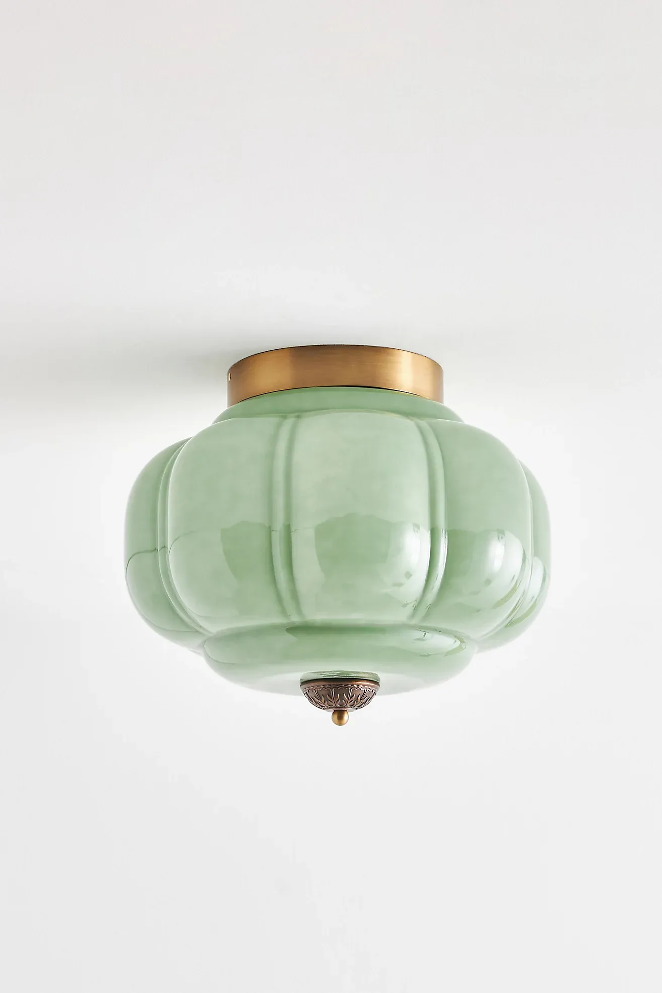 The Eloise Scallop Milk Glass Flush Mount Ceiling Light