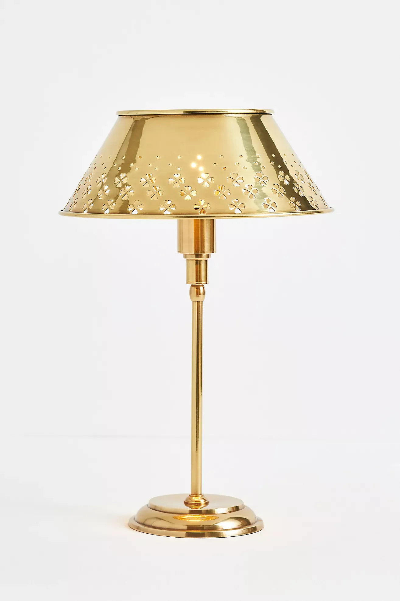 Amilia Enameled Brass Perforated Table Lamp
