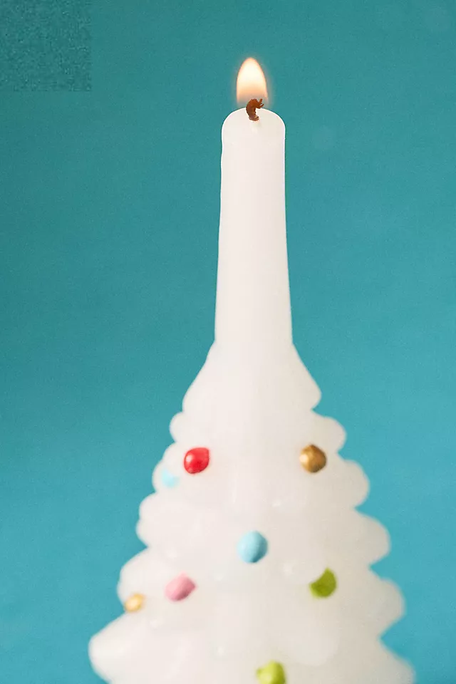 Festive Tree Decorative Shaped Wax Candle